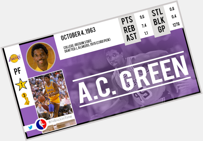 Happy Birthday A.C. Green !     