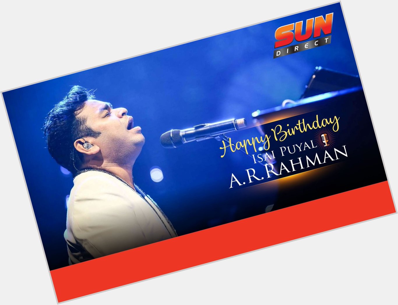 To the legend, the musical maestro. Here\s wishing A.R.Rahman,  a very Happy birthday. 