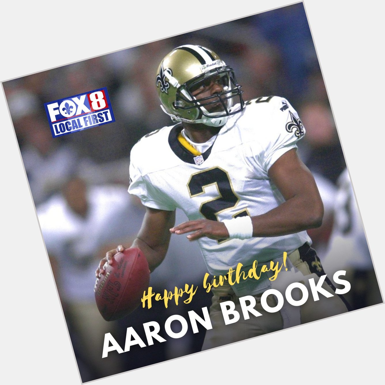 Happy 47th birthday to Aaron Brooks, the first Saints quarterback in franchise history to win a playoff game! 