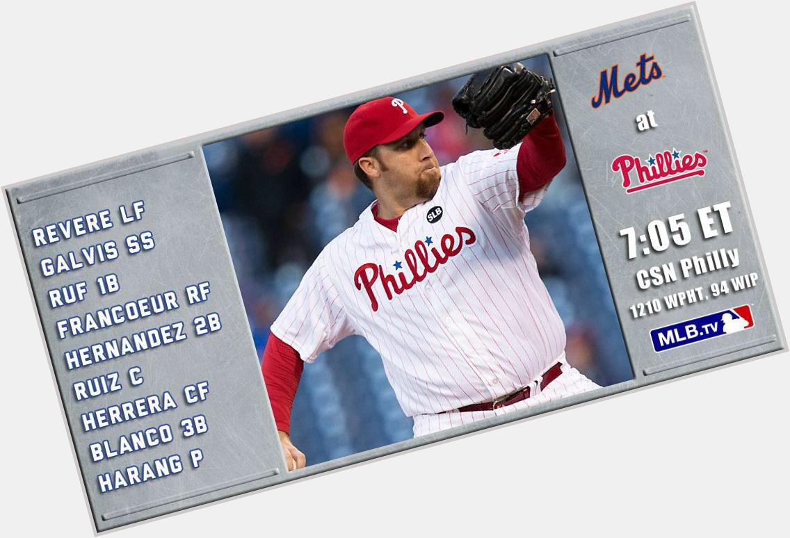 Yo, fans, if you haven\t already, turn on - the Fightins are on! Happy birthday, Aaron Harang! 