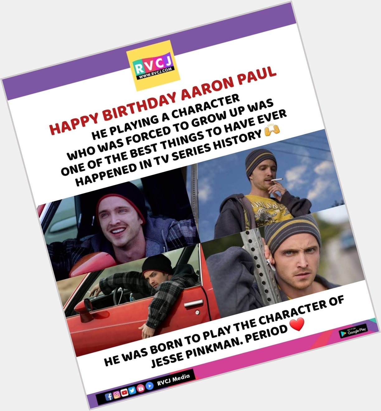 Happy Birthday Aaron Paul! 