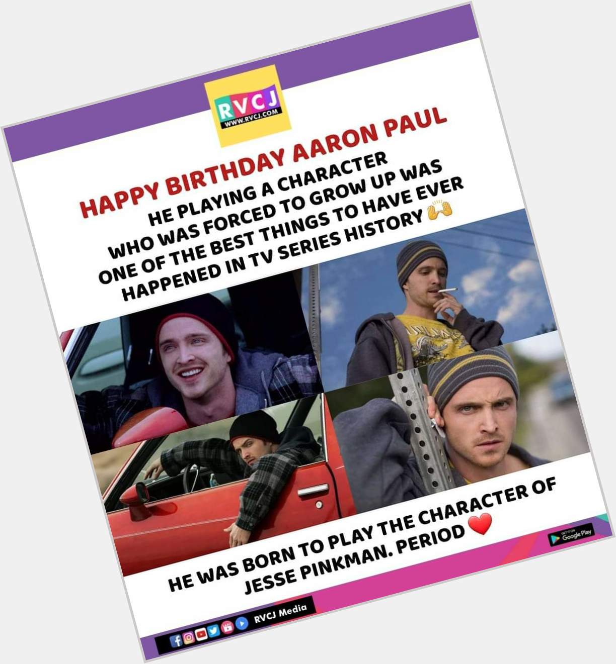 Happy birthday Aaron Paul   