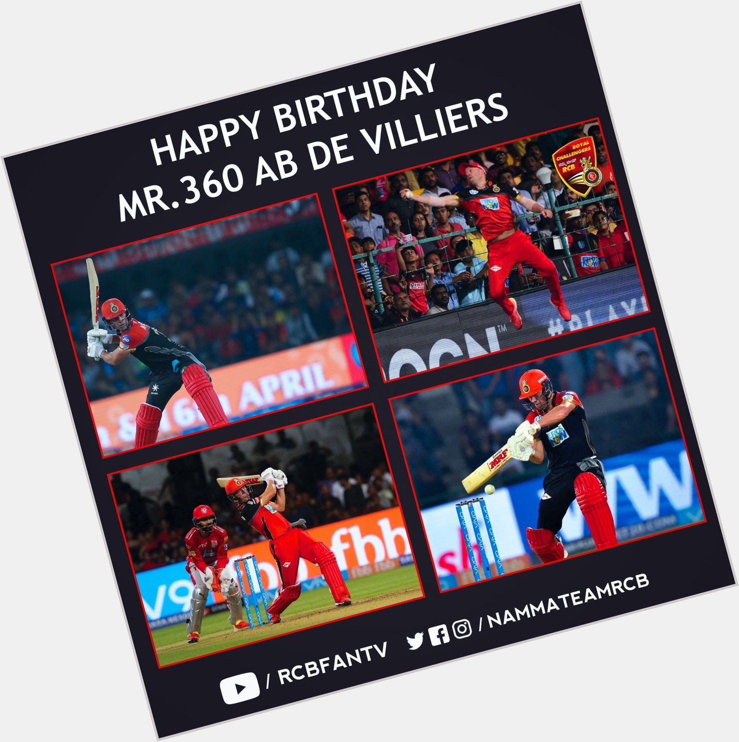 Happy birthday to you AB devilliers 