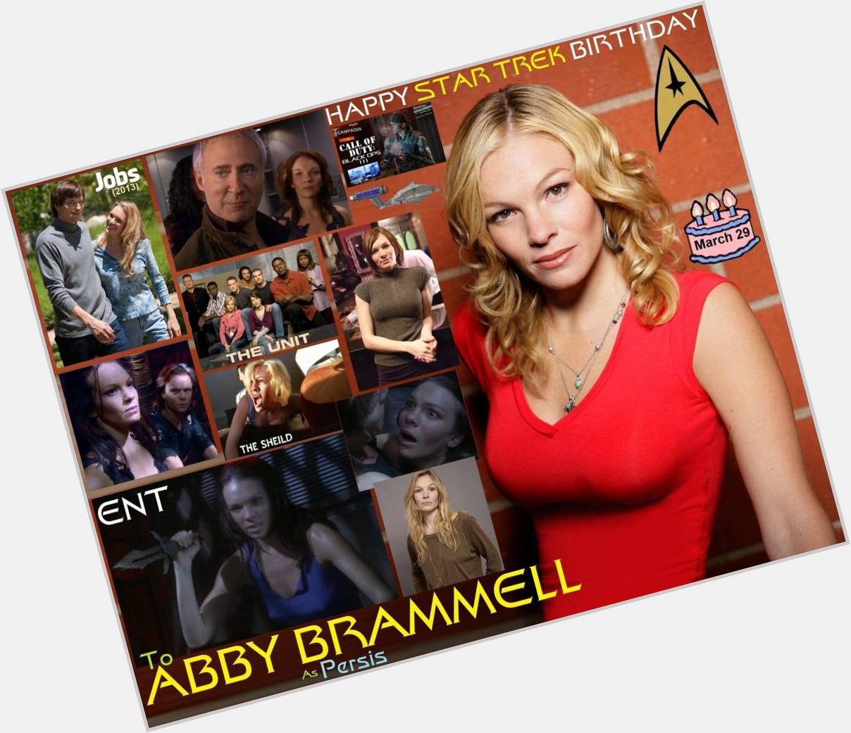 Happy birthday Abby Brammell, born March 19, 1979.  