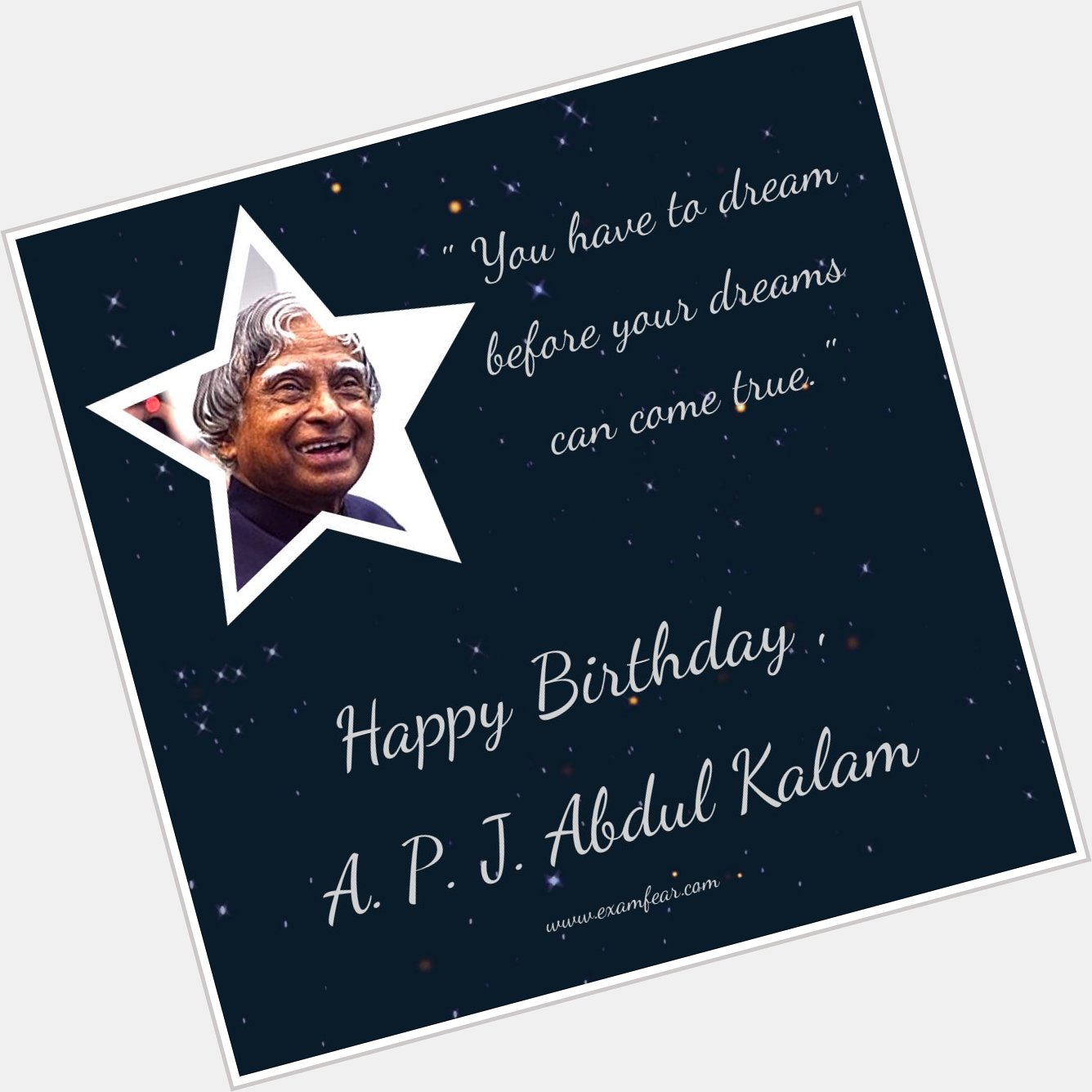 Happy Birthday, Avul Pakir Jainulabdeen Abdul Kalam. Hope you are at peace wherever you are... 