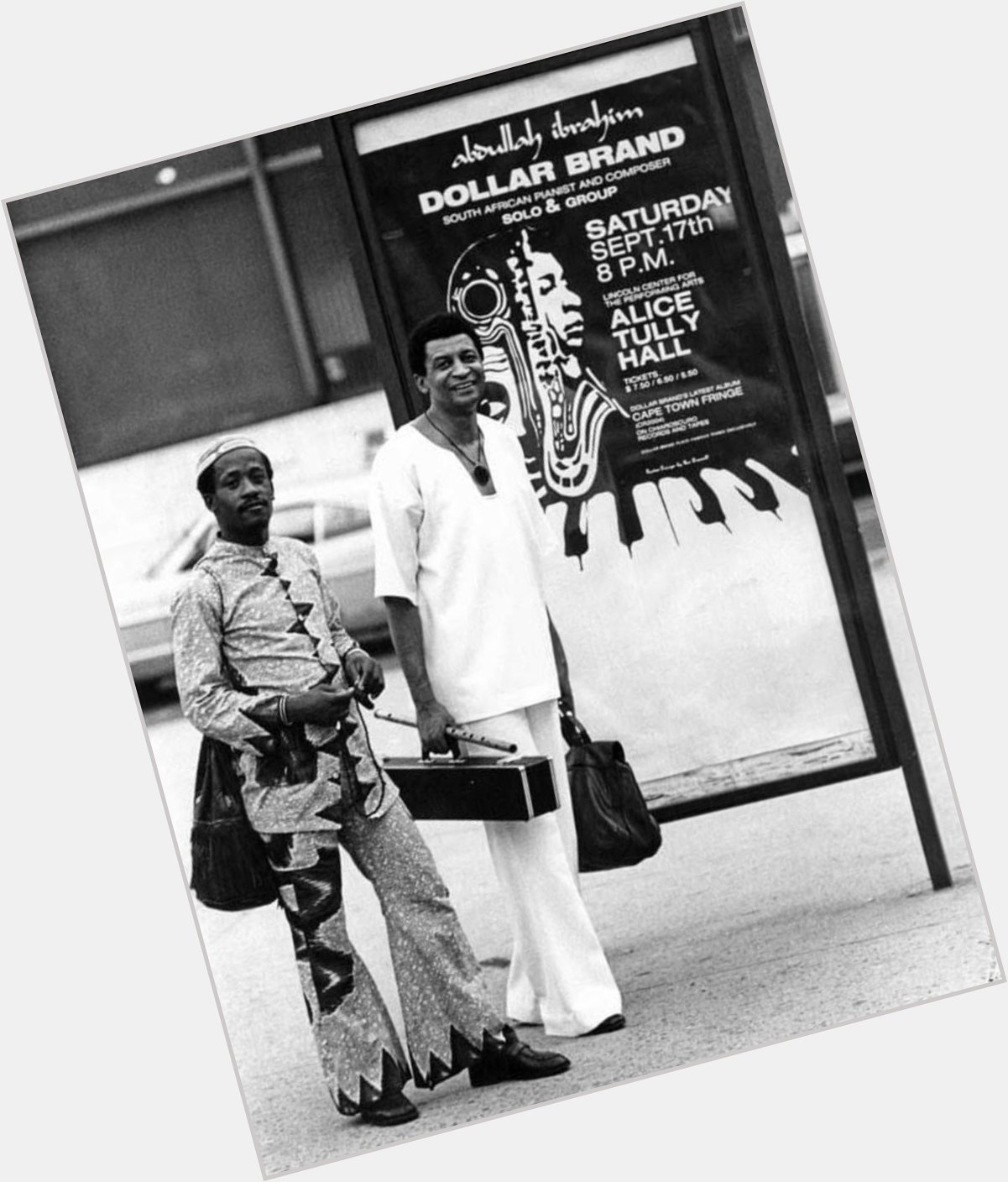 Happy Bday to Abdullah Ibrahim - here w/ Johnny Dyani  (Alice Tully Hall, New York City, 1977)  