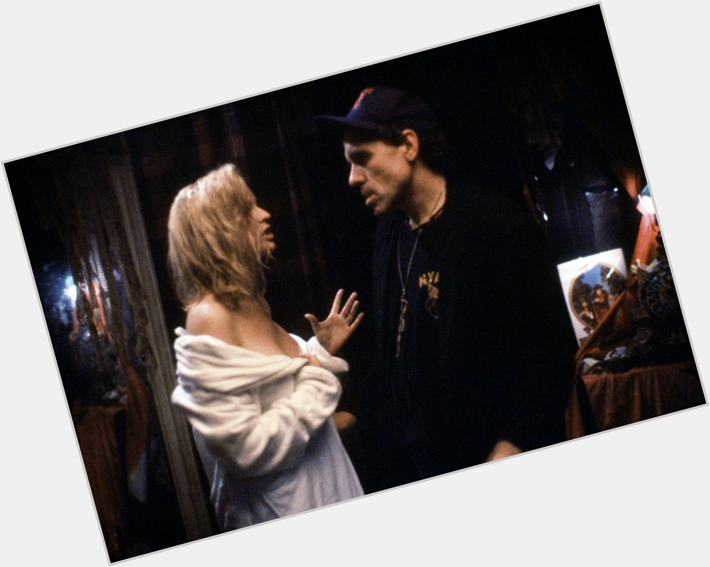 Happy 67th birthday to Abel Ferrara, seen here with Victoria Bastel on the set of \Bad Lieutenant\ (1992). 