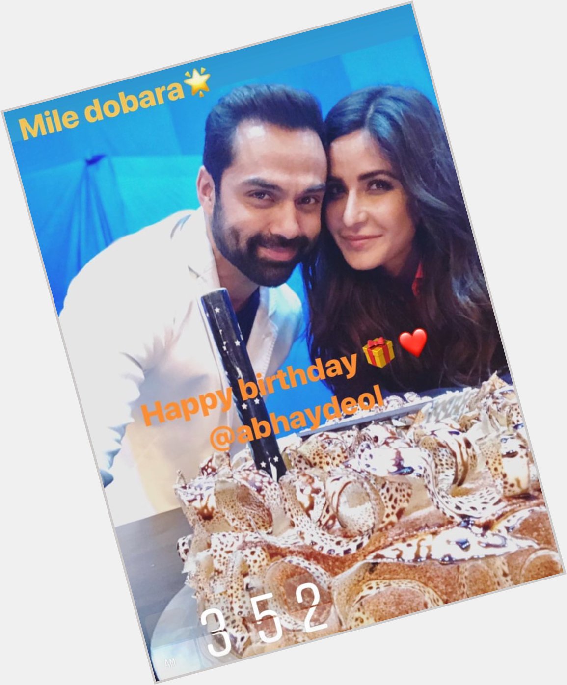 \"Happy Birthday Abhay Deol\"

Katrina Kaif on her Instagram story 