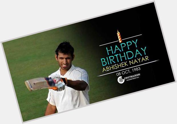 Happy Birthday to Mumbai all-rounder Abhishek Nayar. He turns  32 today....  