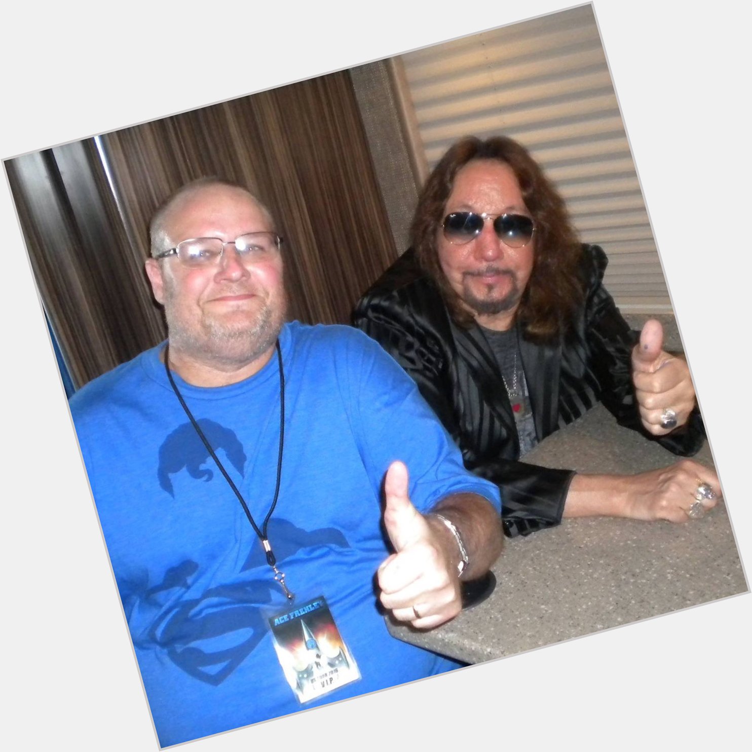 Happy birthday to the legend ! We re gonna turn the microphone over to Ace Frehley...shock me! 
