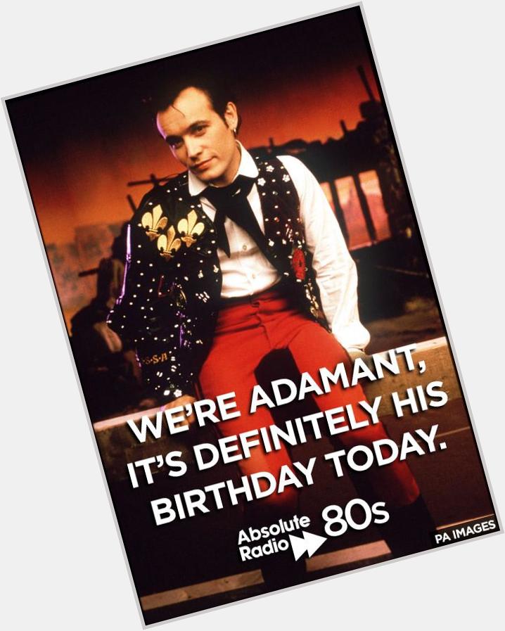 " Happy birthday to Mr Adam Ant.  cant believe hes 60 today. My first musical hero 