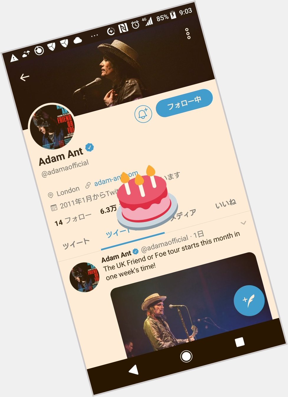 Happy Birthday Adam Ant                                       