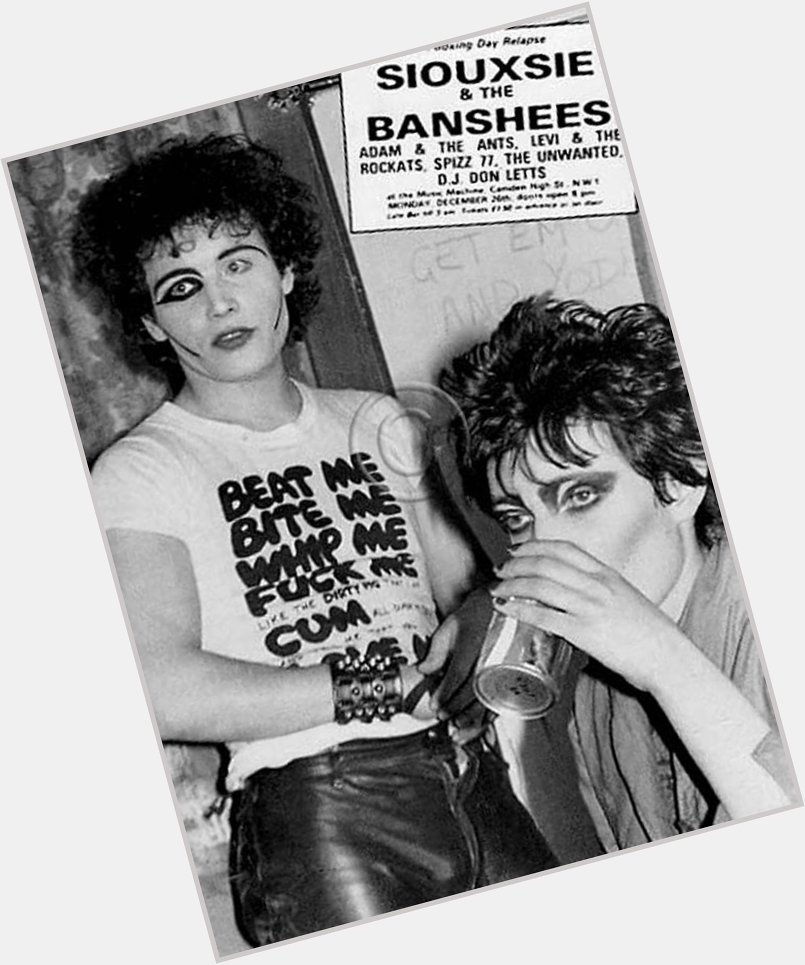 Adam Ant , born this day in 1954 .Happy Birthday for your 66. Here is a photo from young Adam with Siouxsie Sioux 