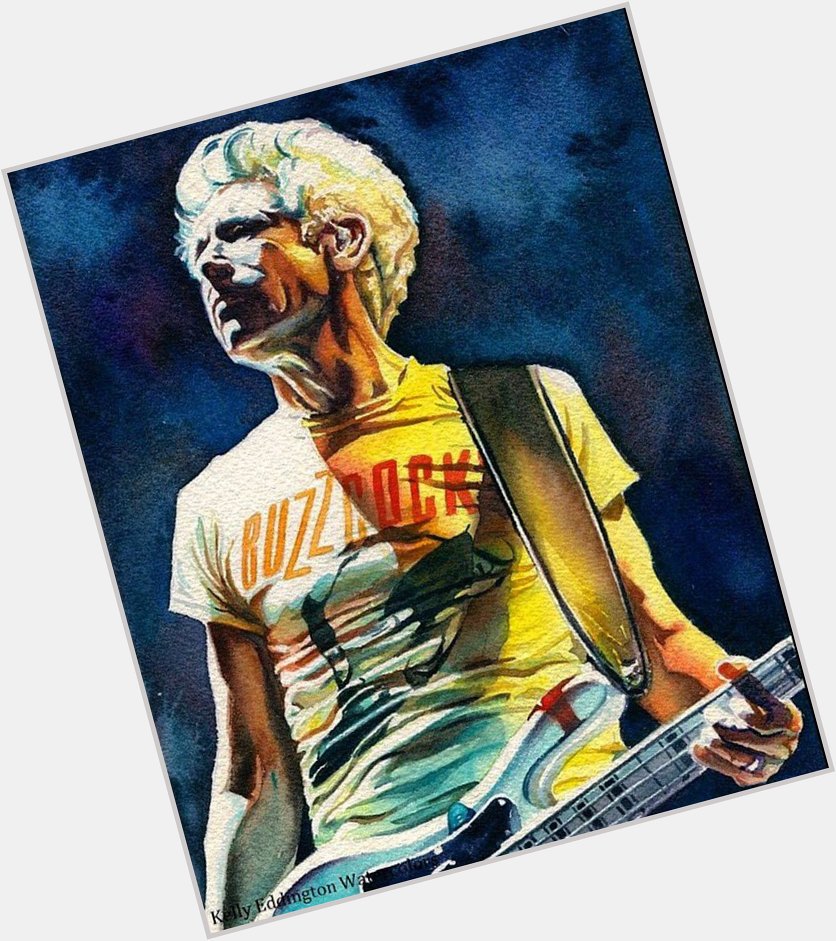 Happy birthday, Adam Clayton ! Photogenic AND paintogenic. 10 x7 watercolor by me. 