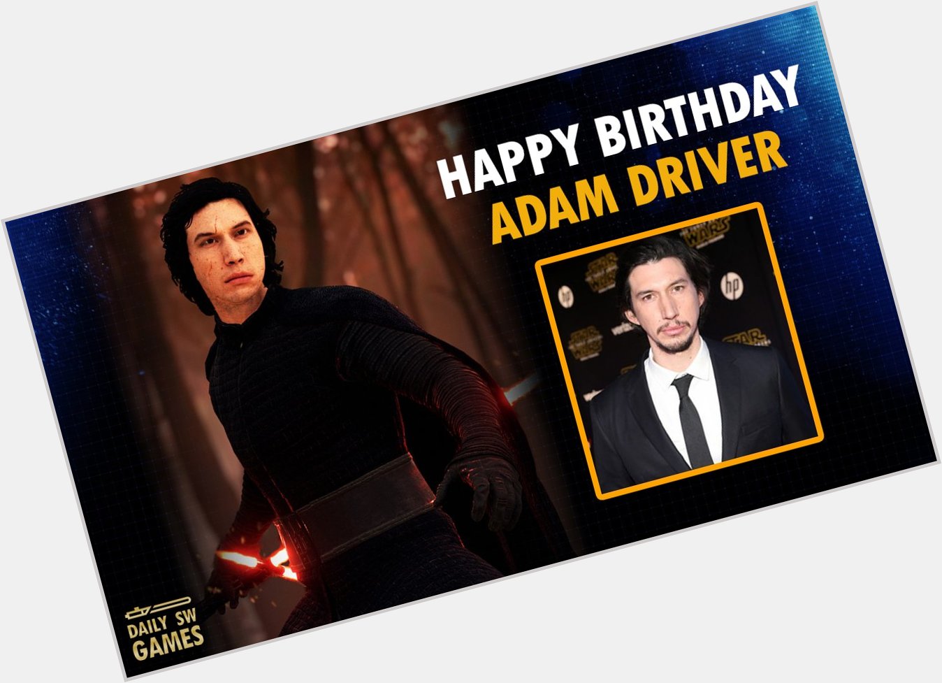 Happy Birthday to the man behind the mask of Kylo Ren, Adam Driver! 