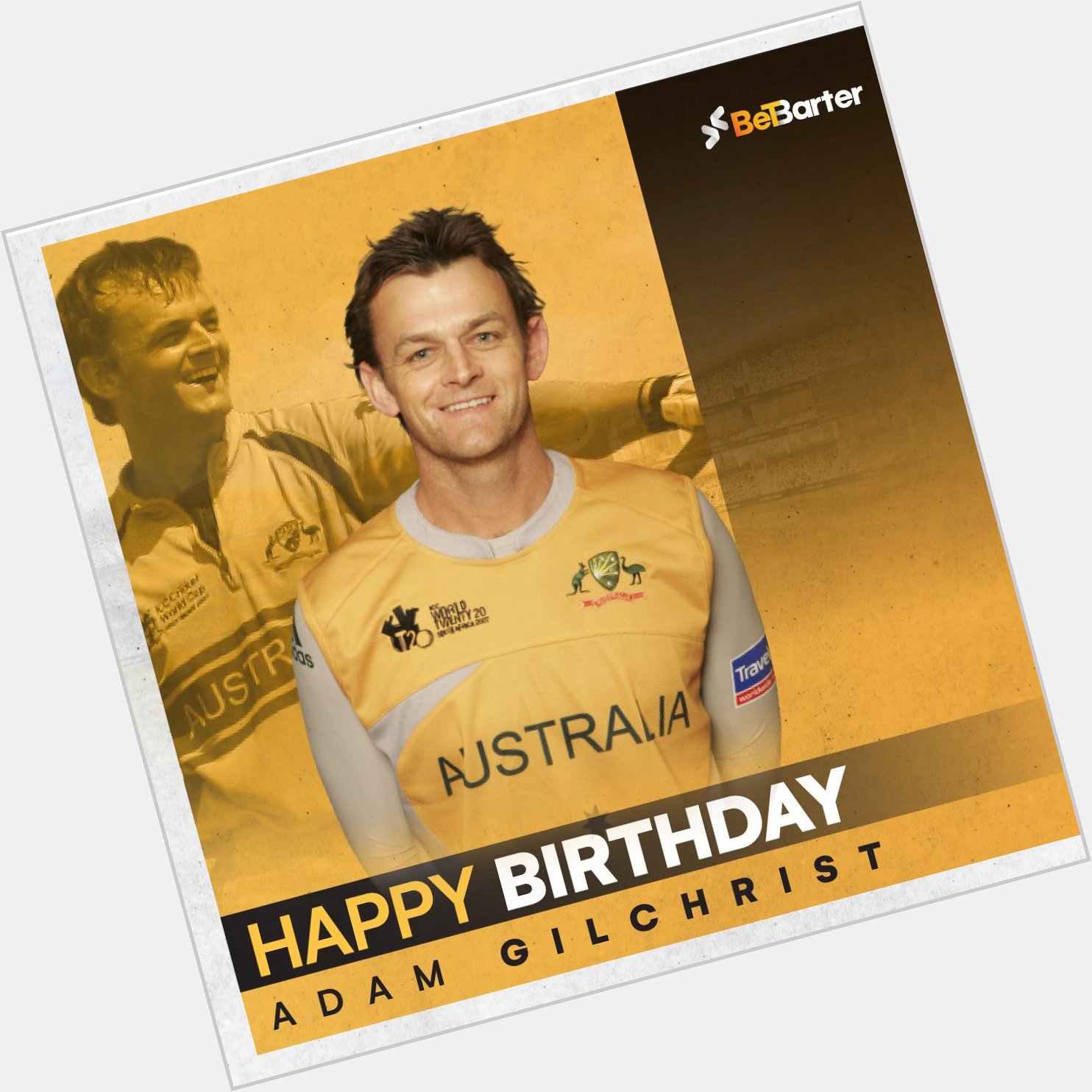 Happy birthday adam Gilchrist The Greatest Wicket Keeper Ever  
