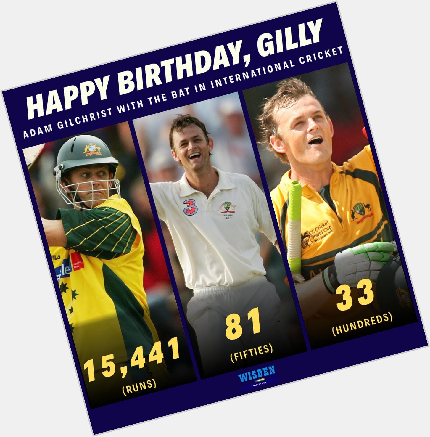 Happy birthday to one of the Aussie legend Adam Gilchrist 