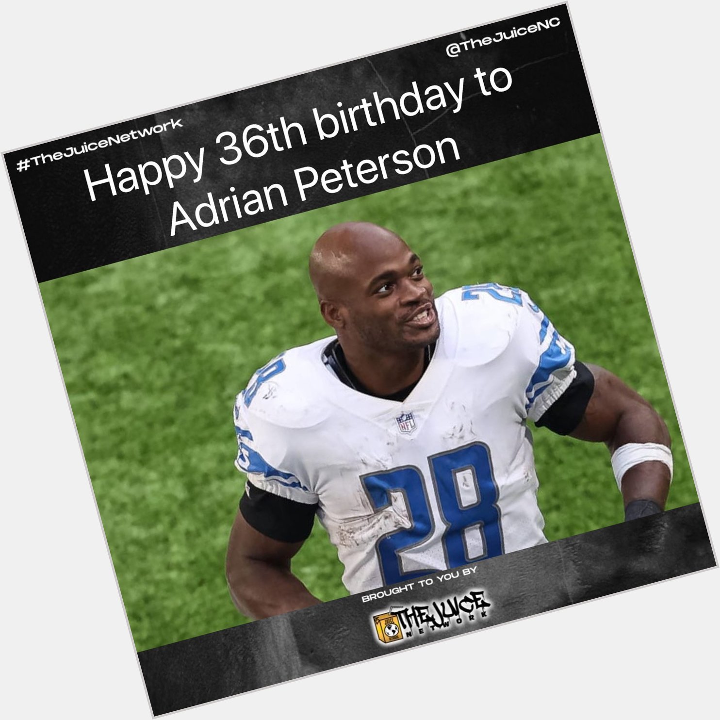 Happy 36th birthday to you Adrian Peterson!    