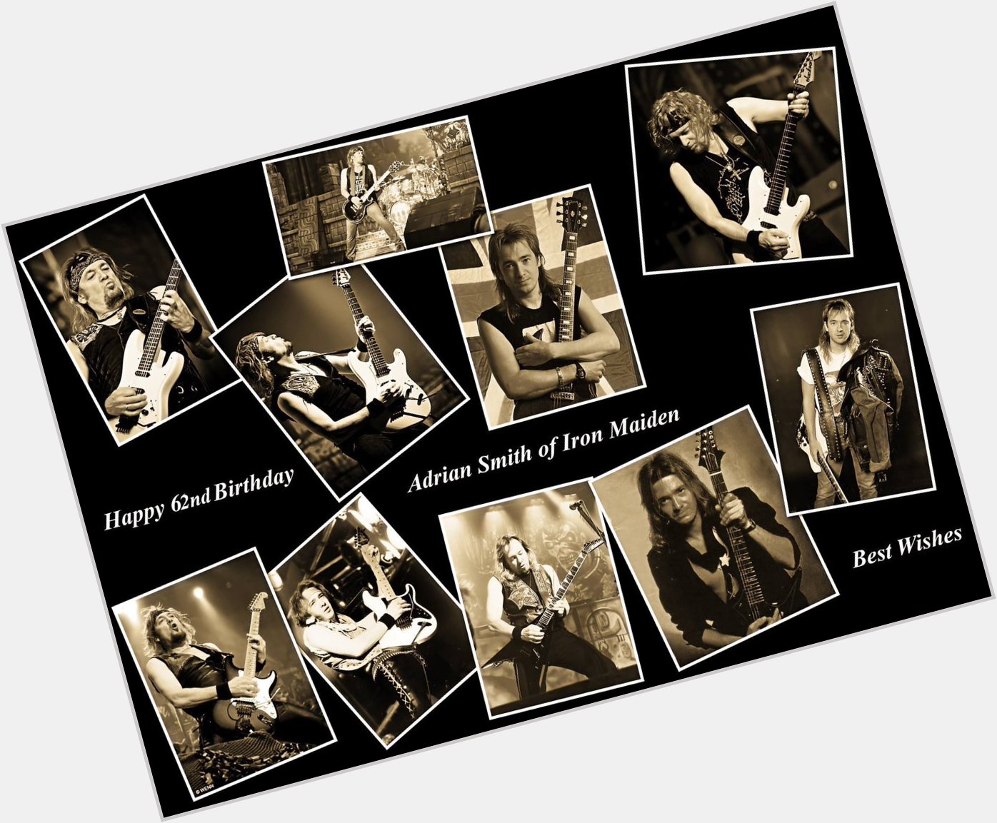 Happy 62nd Birthday & Best Wishes to Adrian Smith of Iron Maiden 