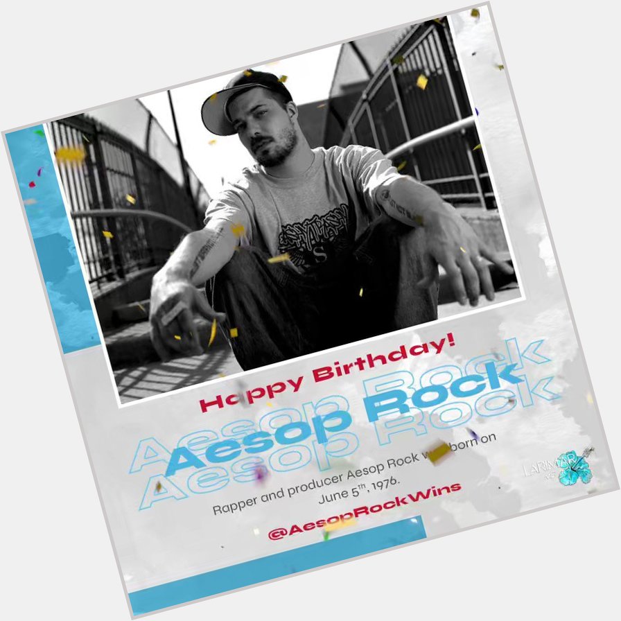 Happy Birthday to iconic underground rapper Aesop Rock (   