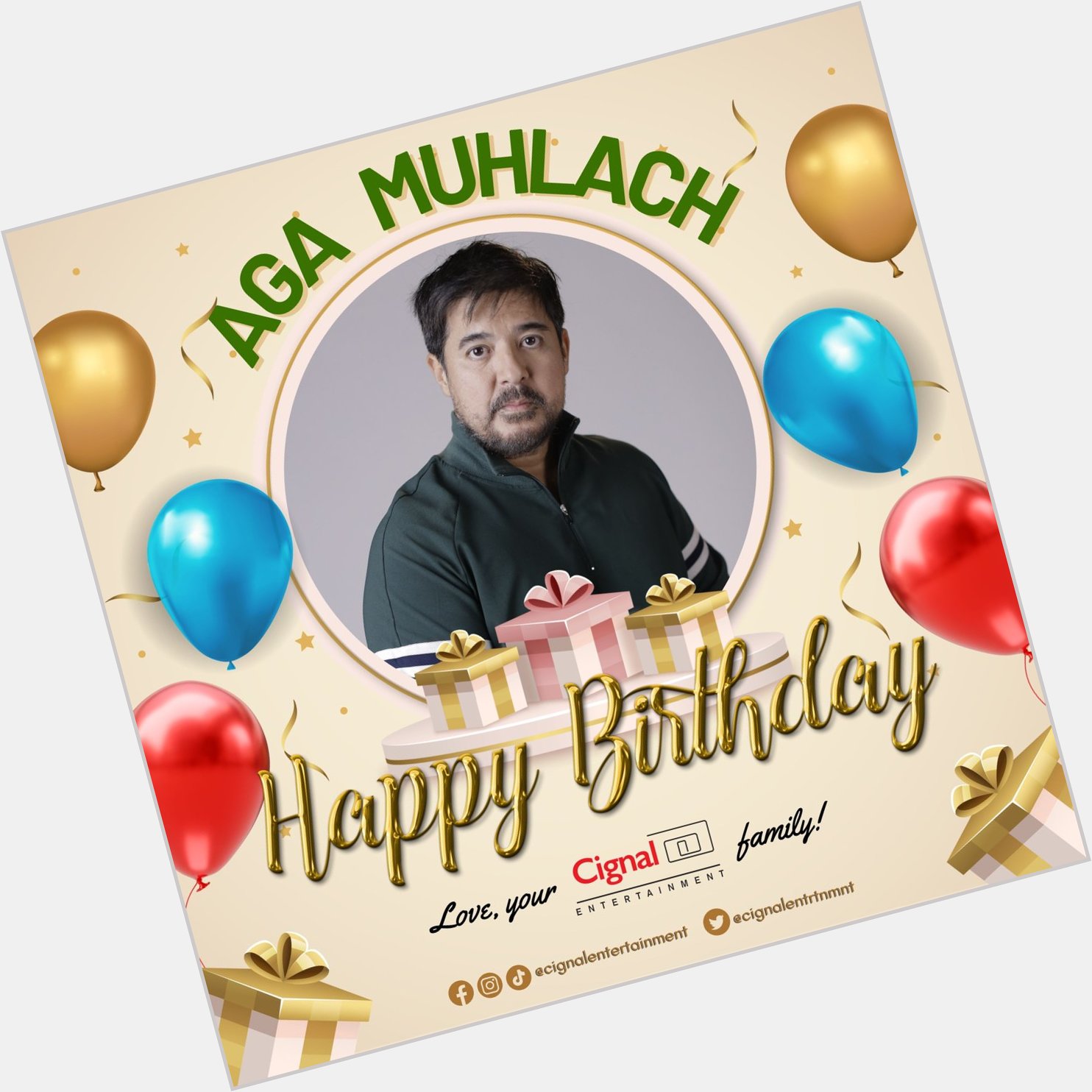 Happy birthday, Mr. Aga Muhlach! Your Cignal Entertainment family wishes you all the best!   