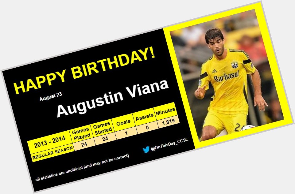 8-23
Happy Birthday, Agustin Viana!   
