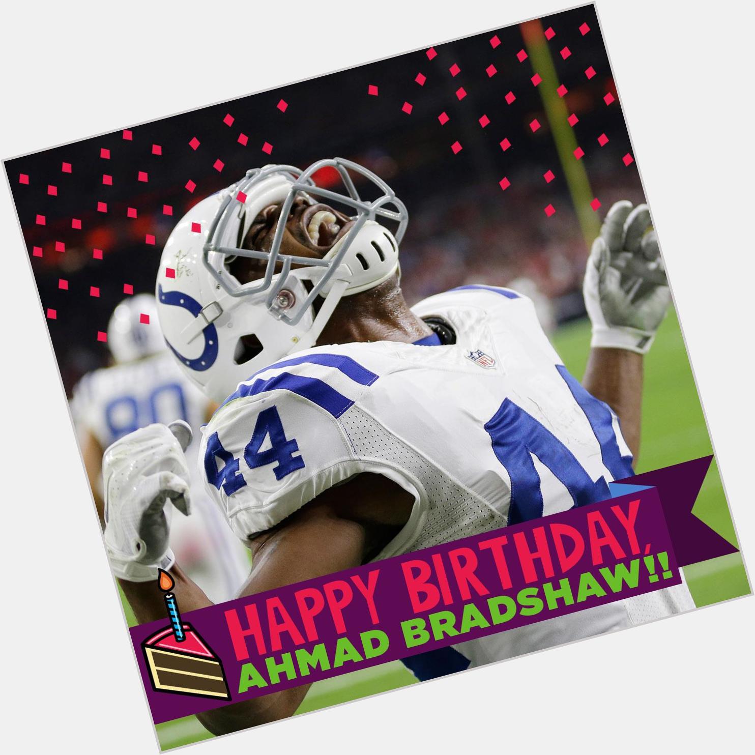 To wish a Happy Birthday to RB Ahmad Bradshaw! 