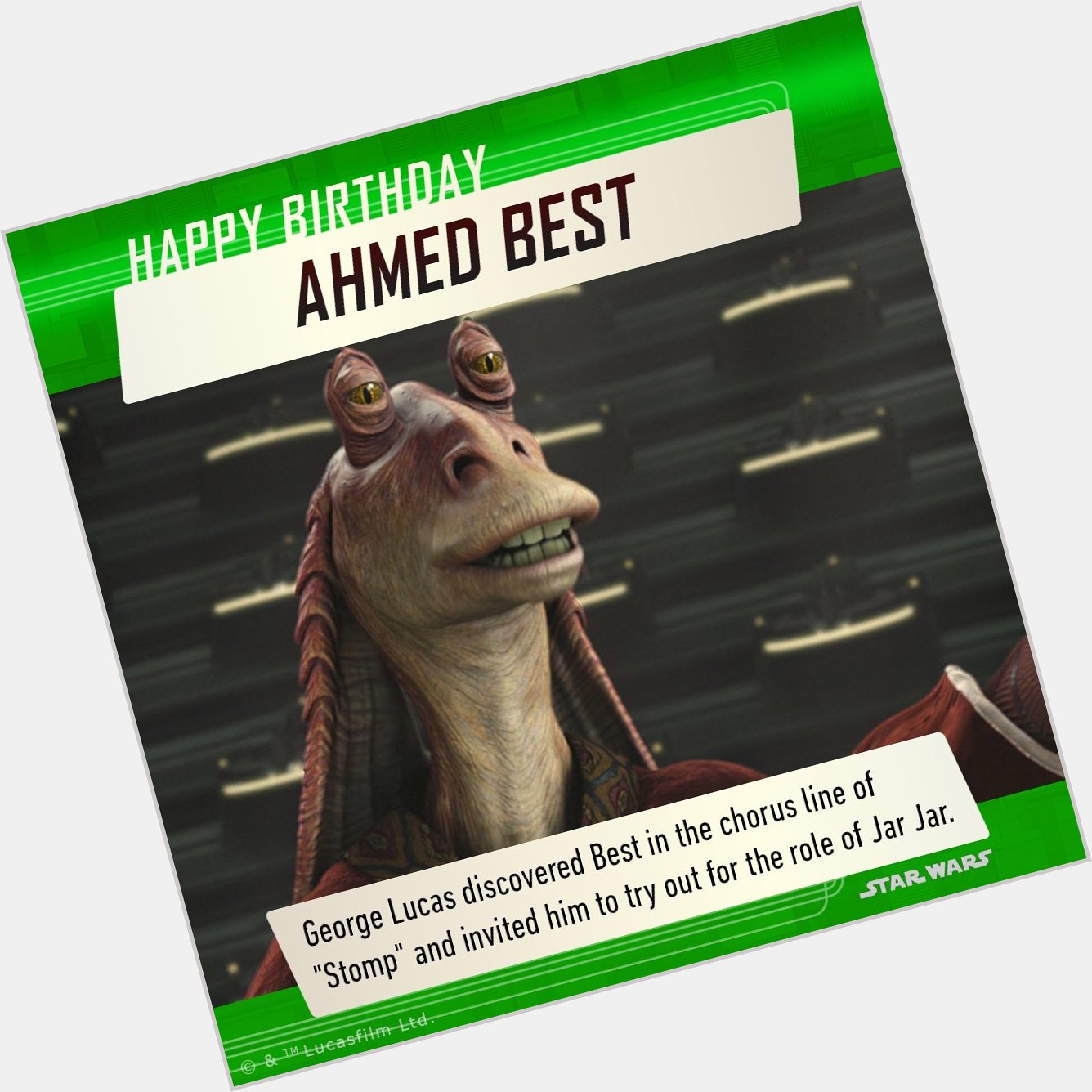 Happy Birthday Ahmed Best!  