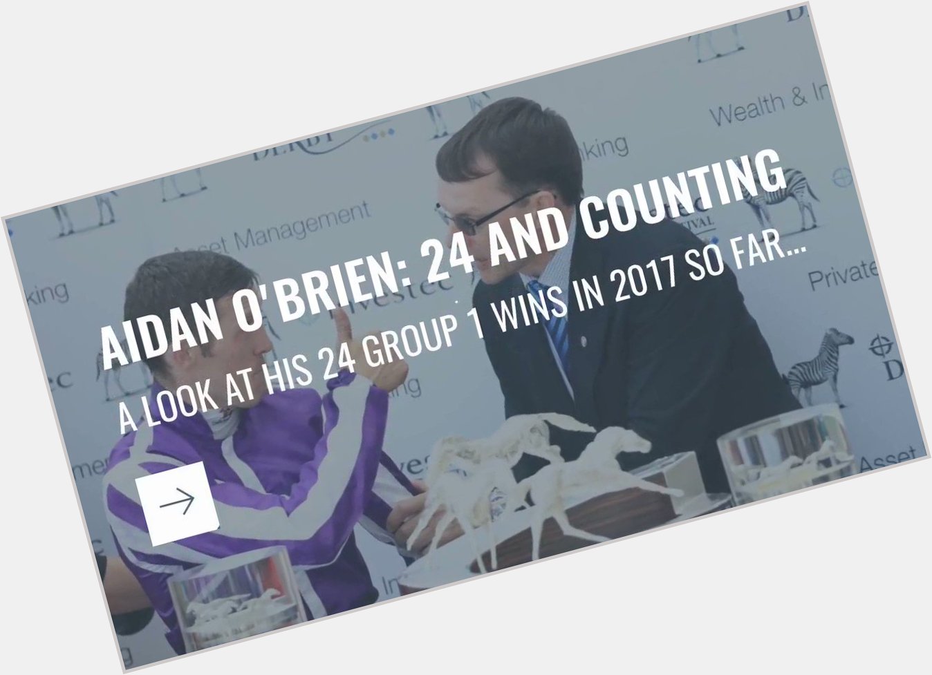 Happy Birthday Aidan O\Brien! Here are his Group One winners from an amazing 2017 so far... 