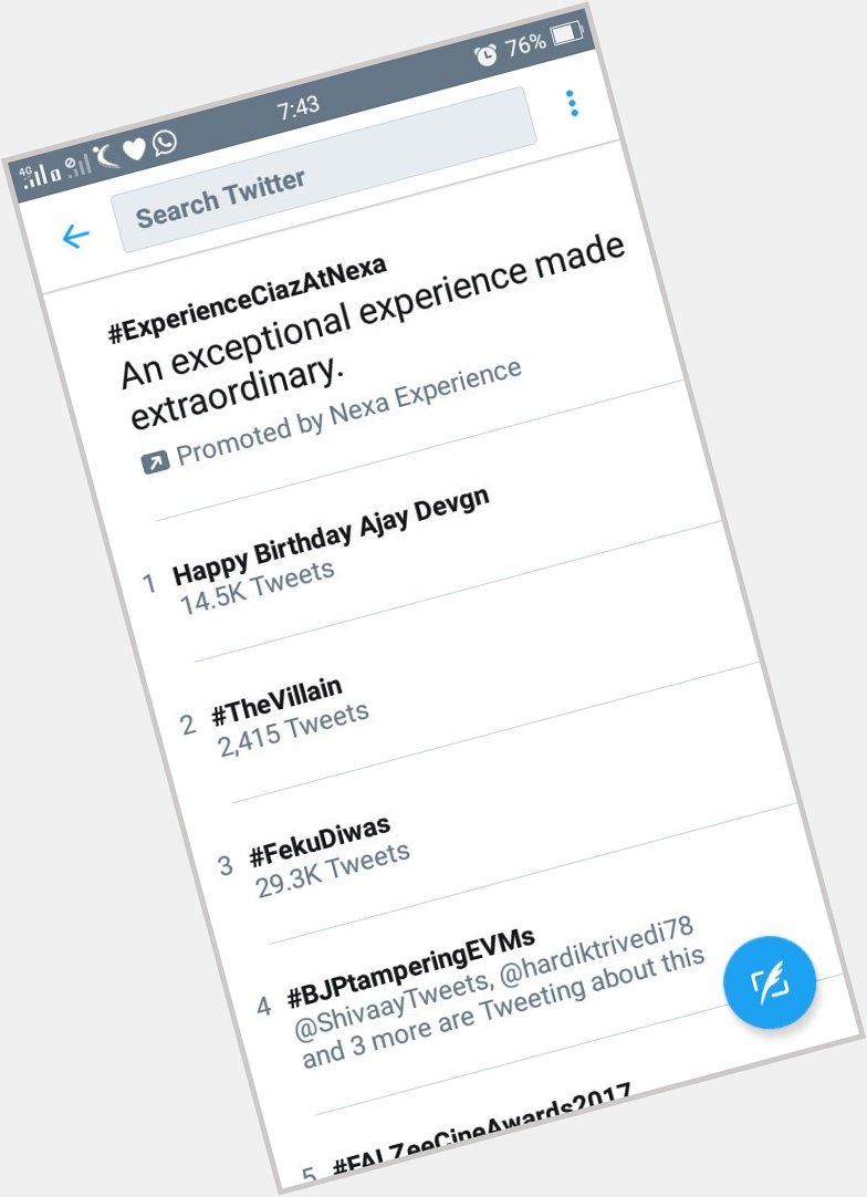 Happy Birthday Ajay Devgn already trending on number 1 ! Let the celebrations begin!   