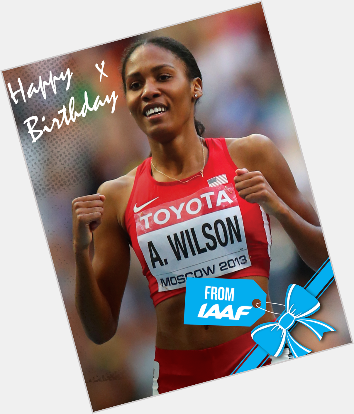 Happy birthday to world youth and junior 800m champ Ajee Wilson! 