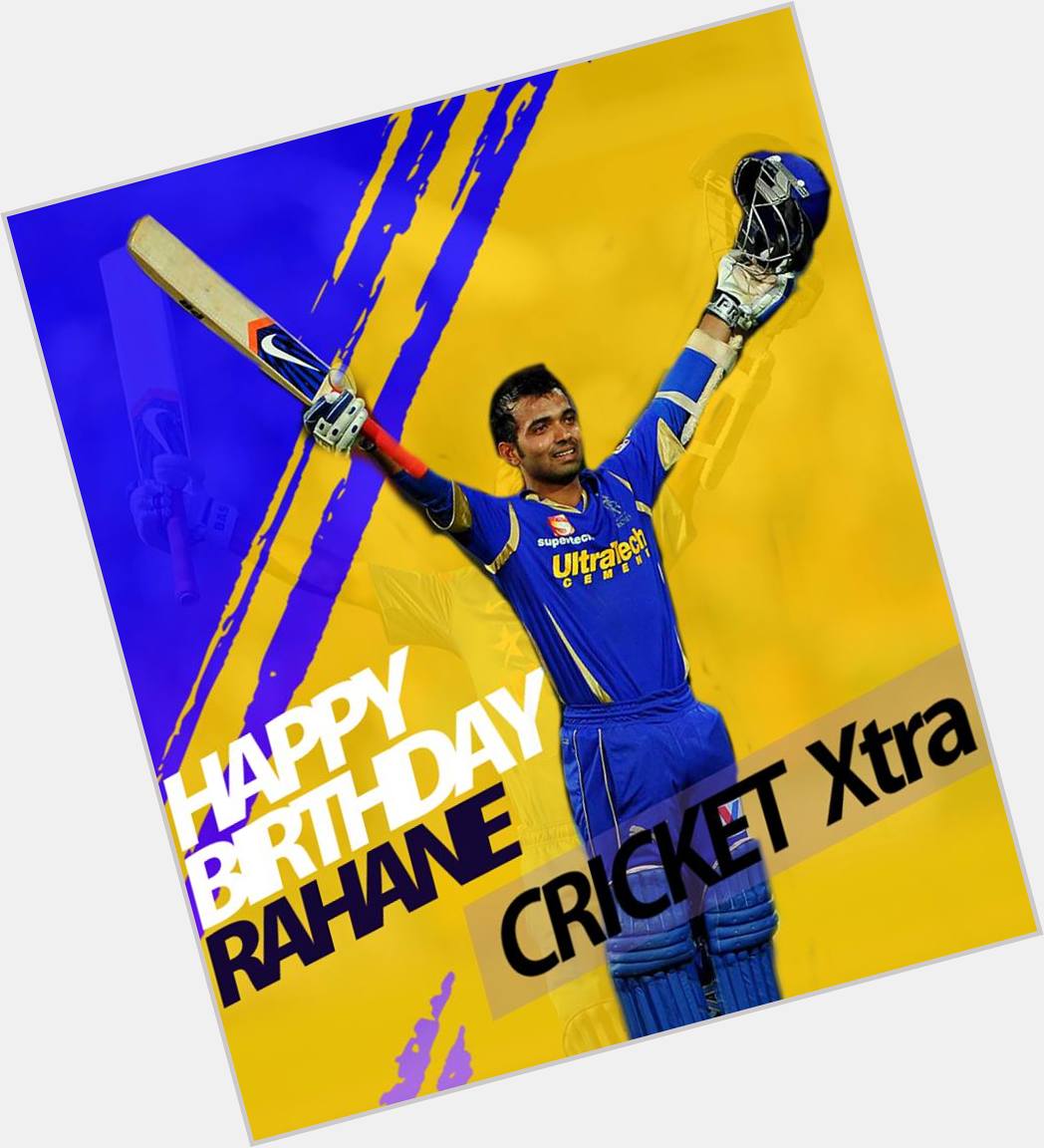 Here\s wishing India\s promising middle order batsman; Ajinkya Rahane, a very Happy Birthday!
He turns 27 today! 
