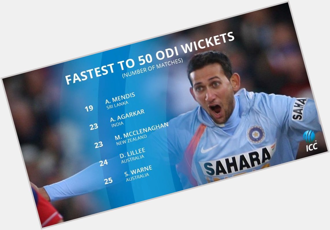 Happy Birthday to the second fastest ever to 50 ODI wickets, Ajit Agarkar. 