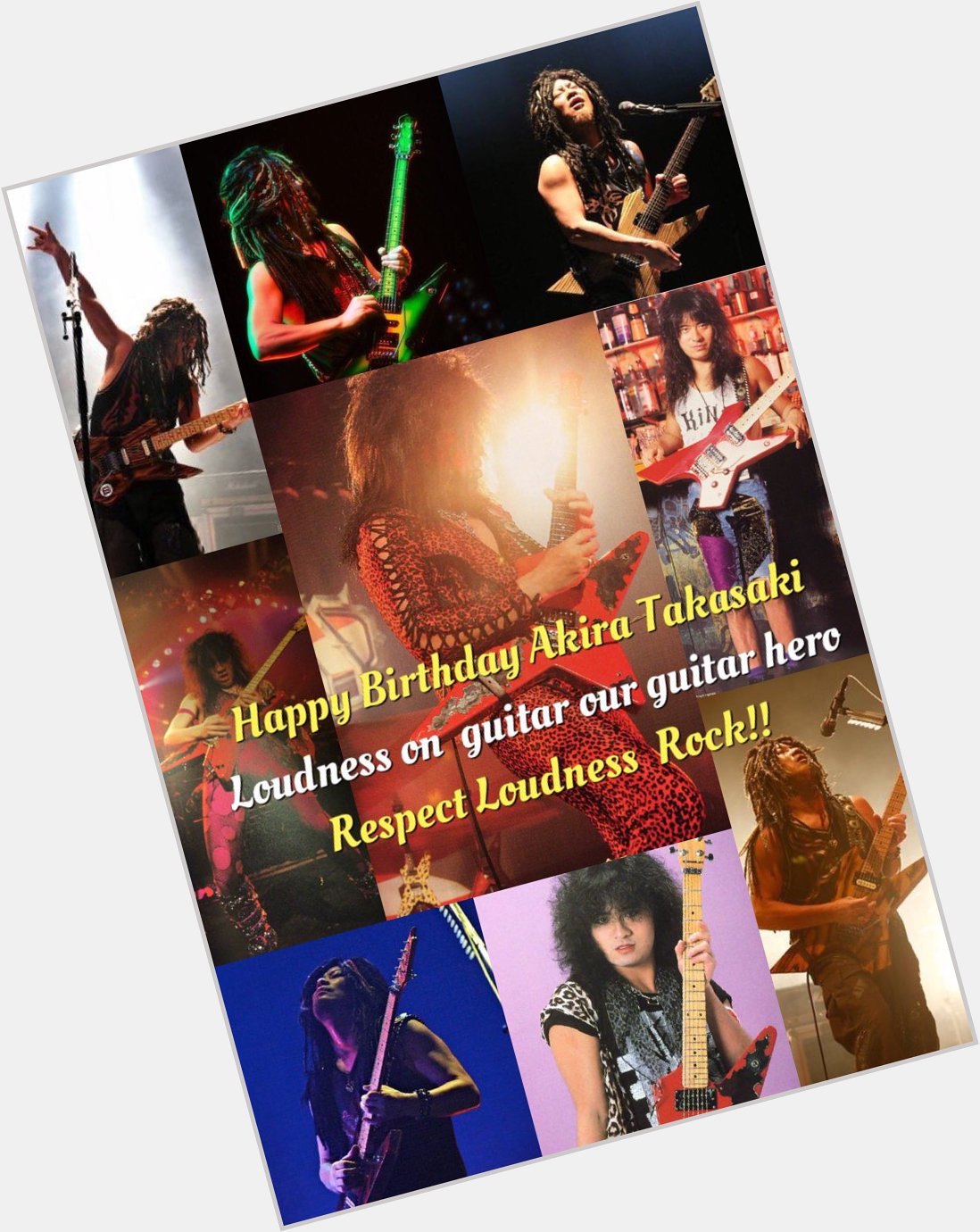 Happy Birthday Akira Takasaki
Loudness on  guitar our guitar hero
Respect Loudness  Rock!! 