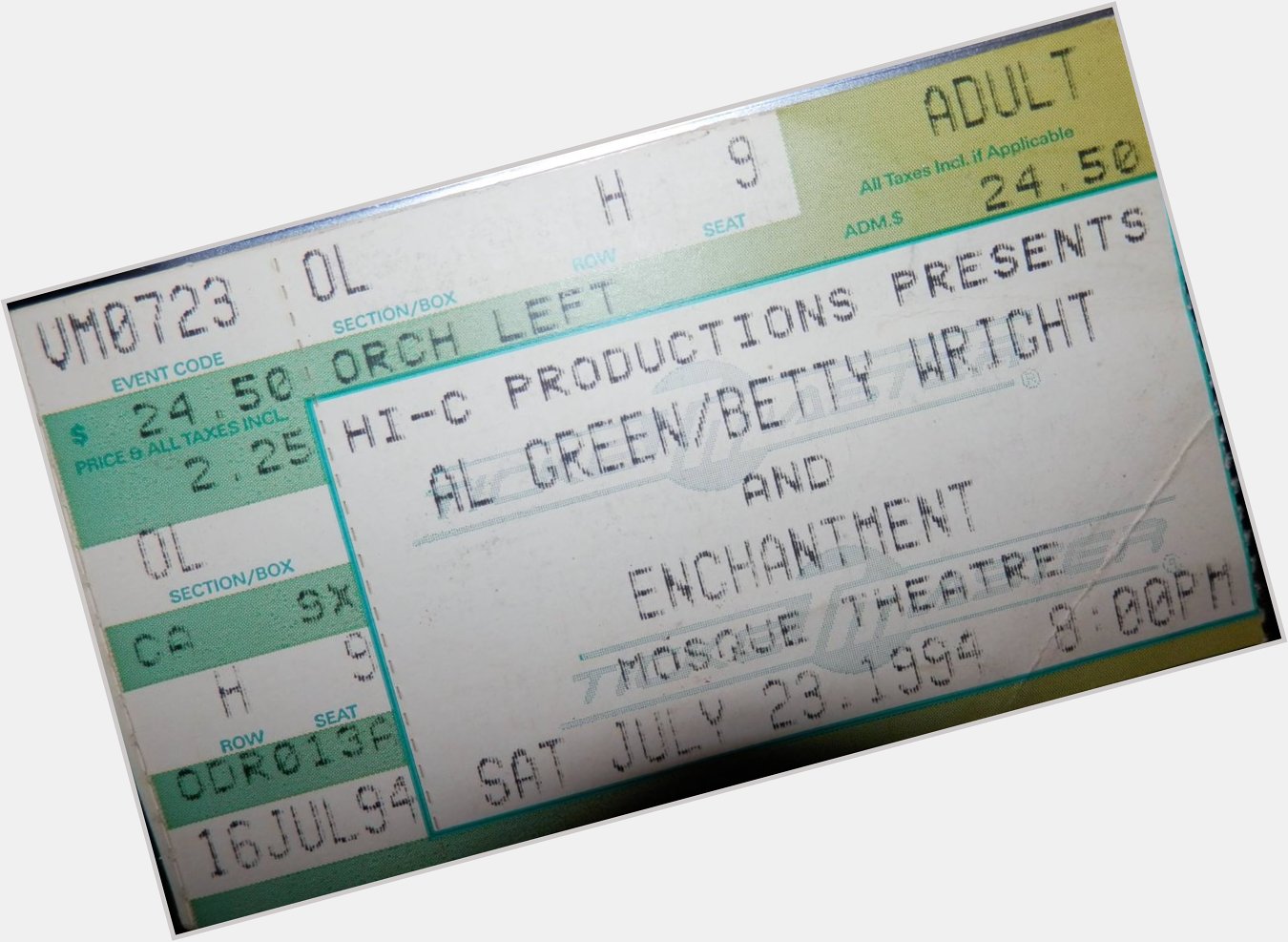 Happy birthday, Al Green! I remember this concert like it was yesterday. 