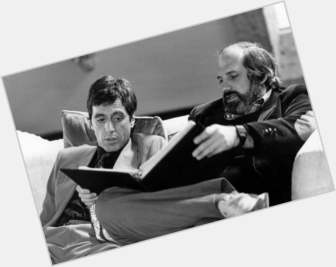 Happy birthday to the great Al Pacino, seen here w/ Brian De Palma filming \Scarface\ (1983): 