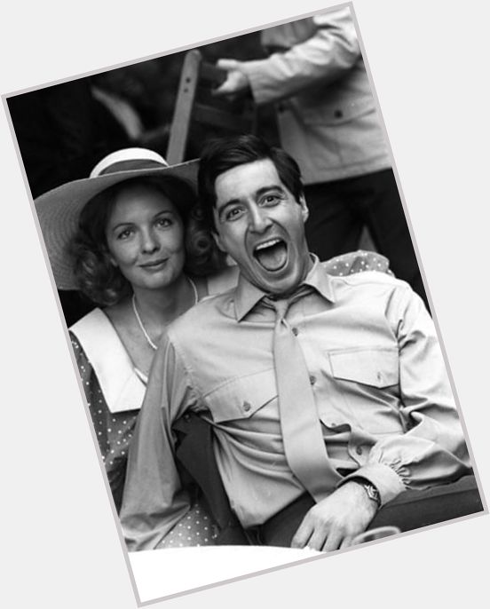 Happy birthday to Al Pacino. Photo (with Diane Keaton) from the set of The Godfather, 1972. 