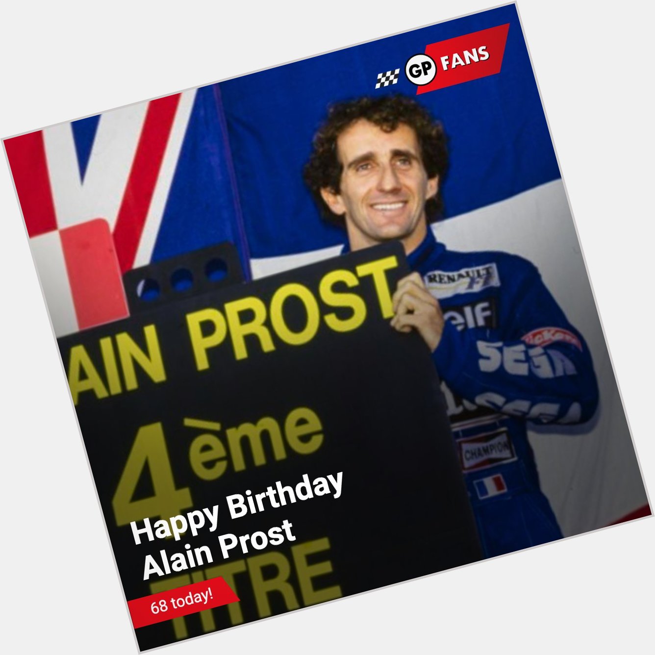Happy Birthday to four-time World Champion, Alain Prost    
