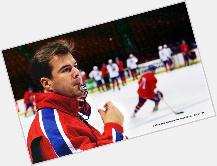 Happy 54th birthday no doubt it is to coach Alain Vigneault. Here as rookie coach in 1997-98. 