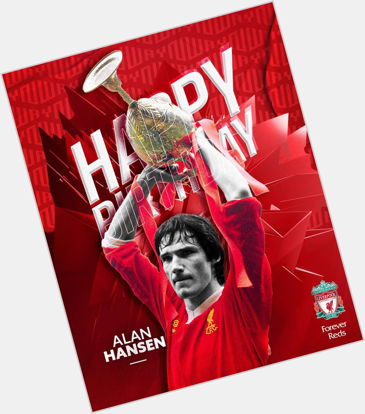 Over 6  0  0  appearances and 1  7  trophies for this Liverpool legend Happy birthday, Alan Hansen 