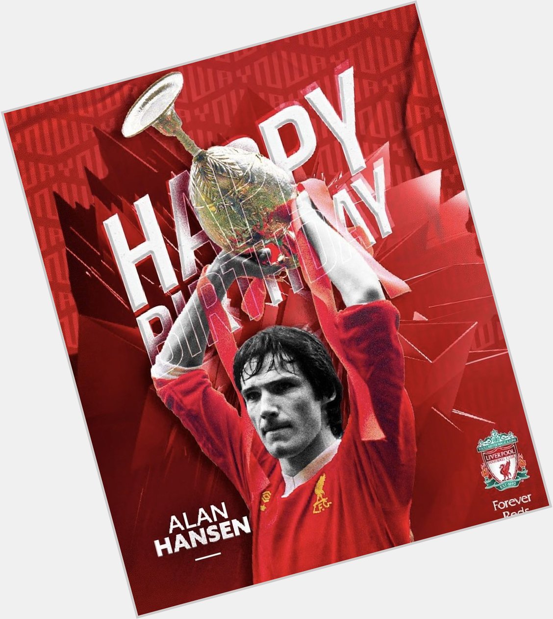 Happy birthday to the greatest CB to ever play for our beloved club   Alan Hansen 