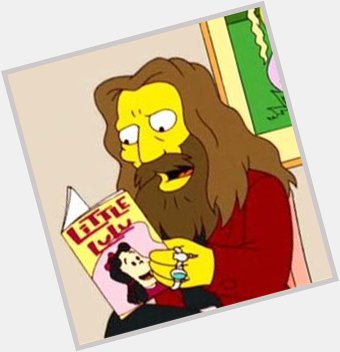 Happy Birthday to Alan Moore, here seen taking a brief time out from his own writing to read Little Lulu. 