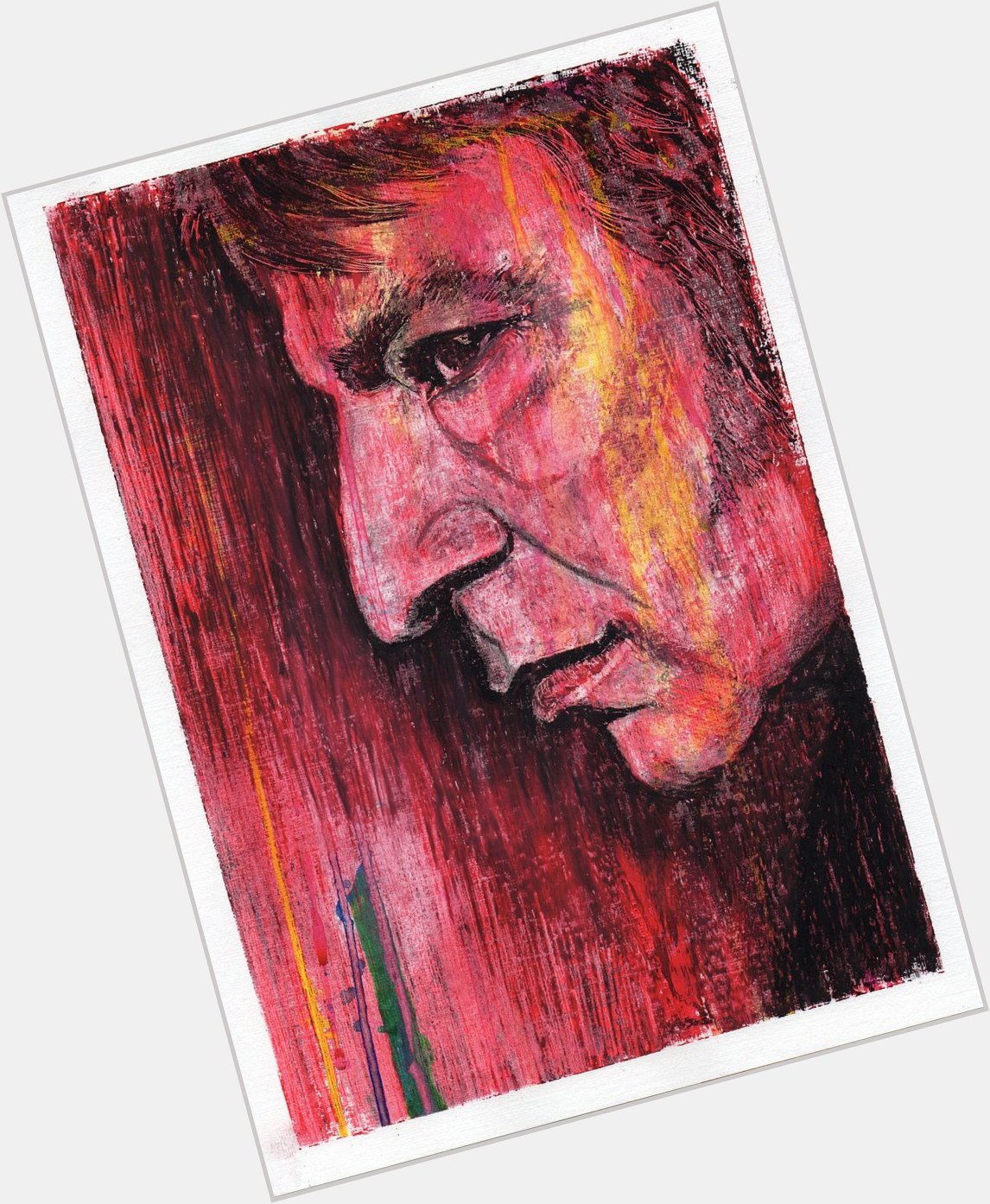 Happy birthday Alan Rickman, born on this day in 1946. This picture: oil and ink on acrylic paper, 21cm x 30cm. 