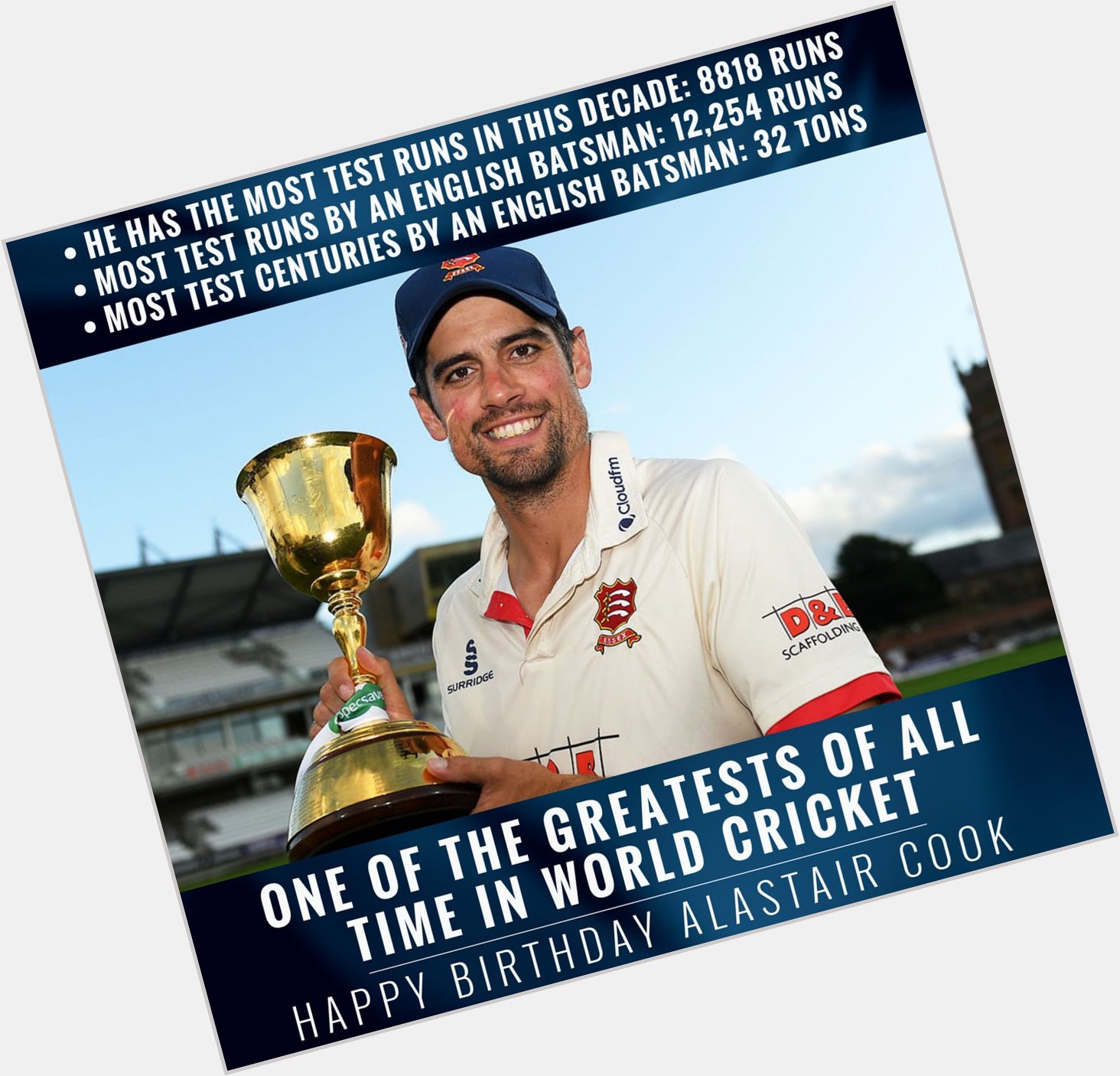 Sir Alastair Cook turns 35 today. Join us in wishing him a very happy birthday. 