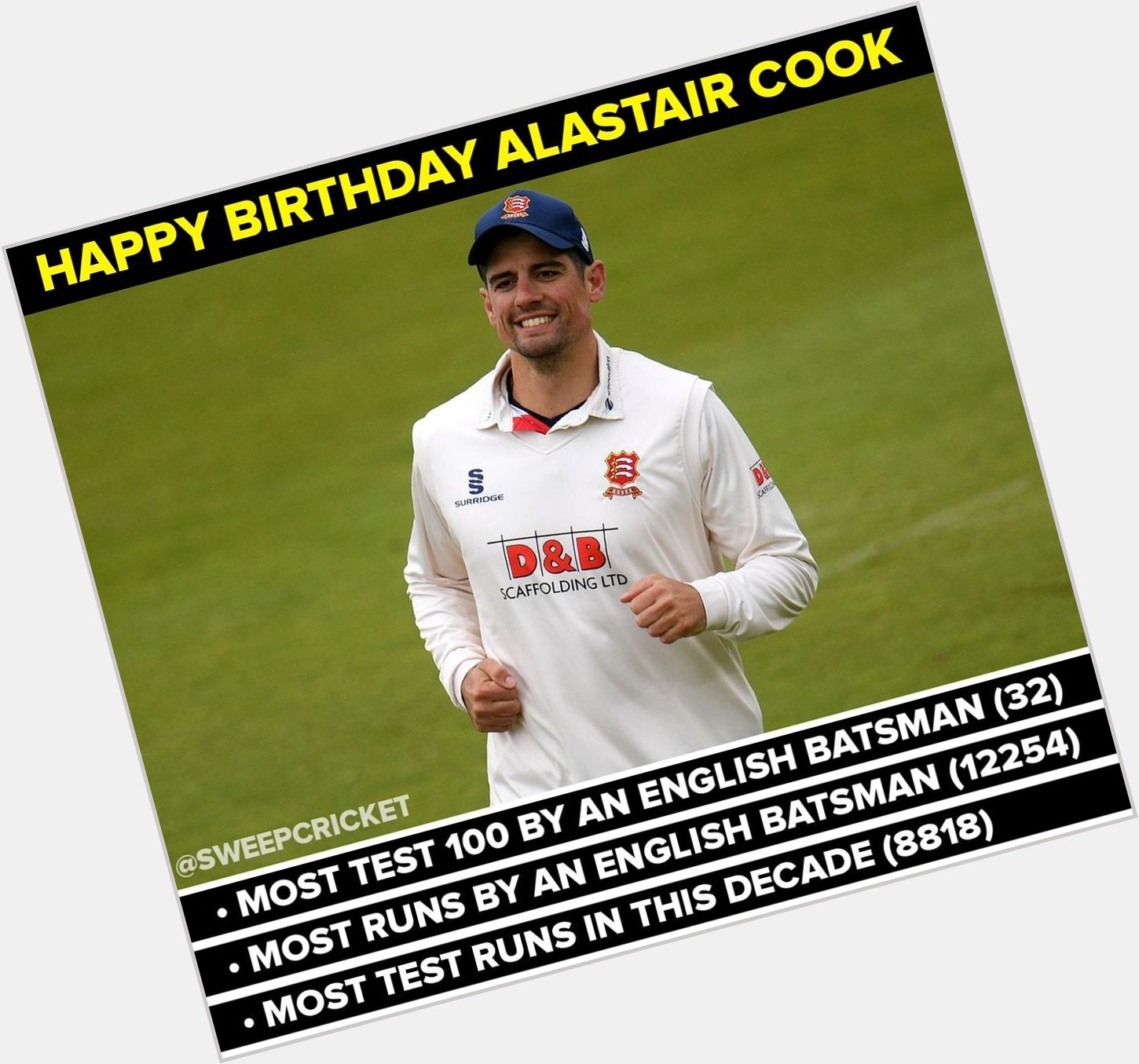 A very Happy Birthday Sir Alastair Cook! 