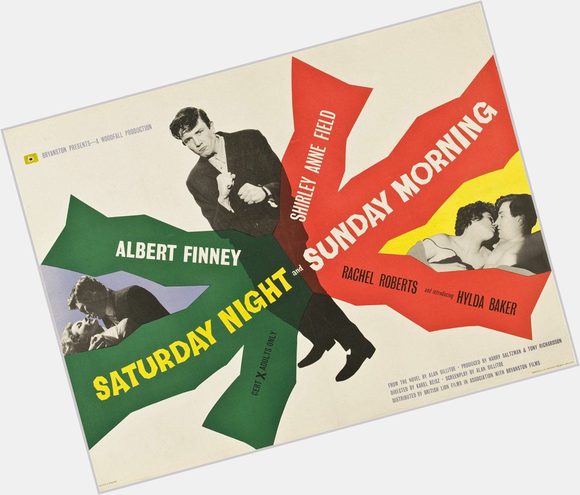 Happy birthday to Albert Finney - SATURDAY NIGHT AND SUNDAY MORNING - 1960 - UK release poster 