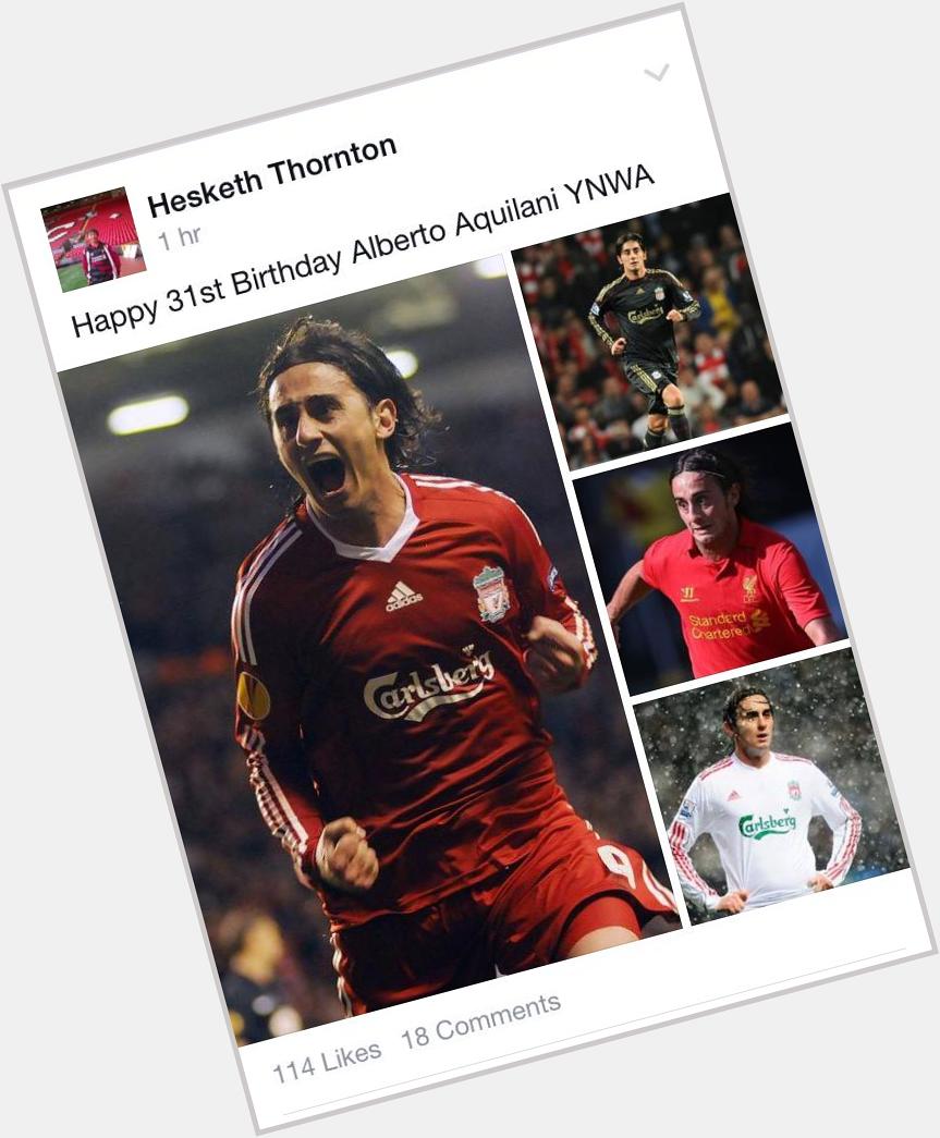 So apparently its Alberto Aquilani\s 31st Birthday today, why don\t we wish him a Happy Birthday. Didn\t think so!!! 