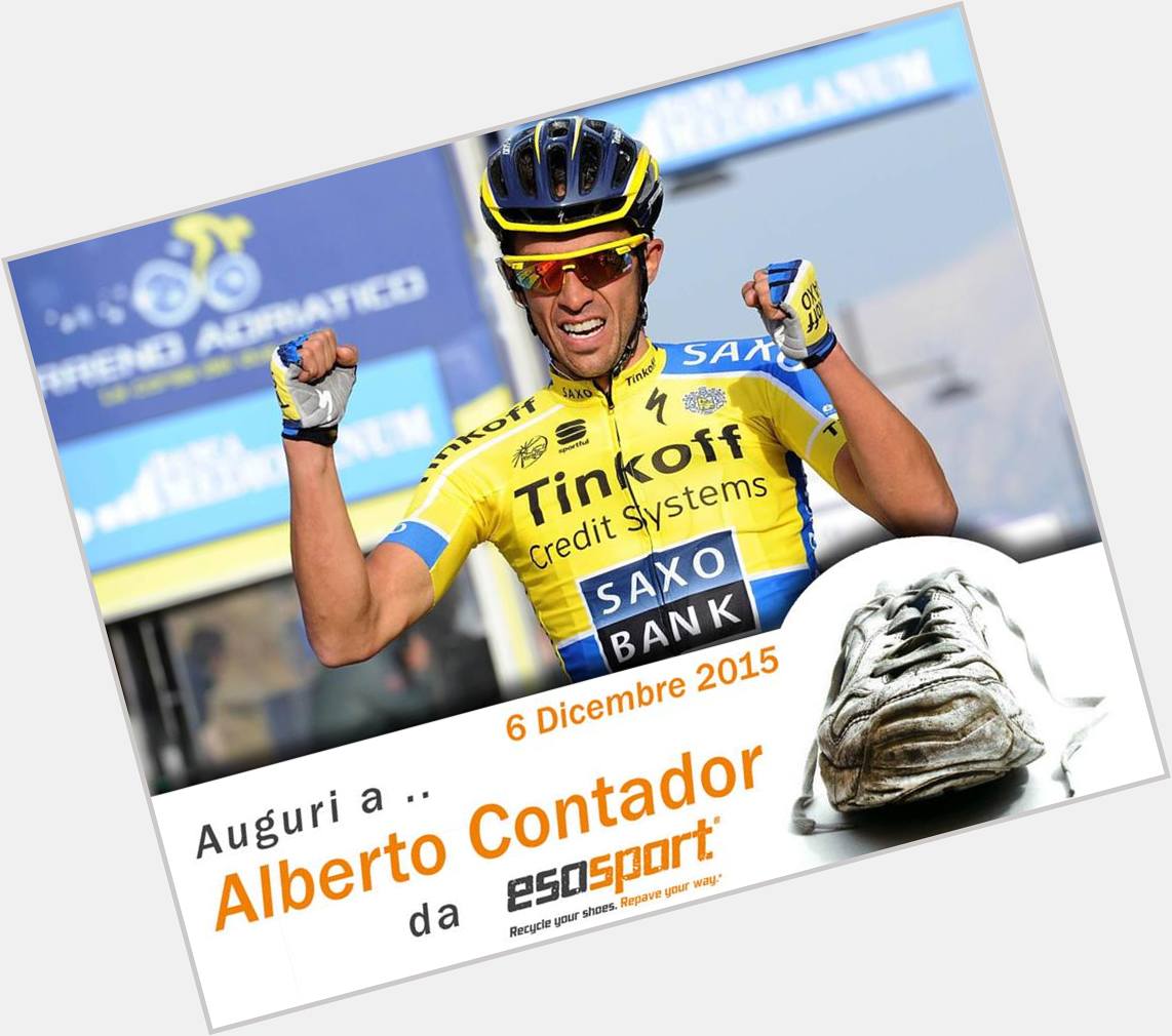 Auguri da a per il suo compleanno! Happy birthday Alberto Contador! 
