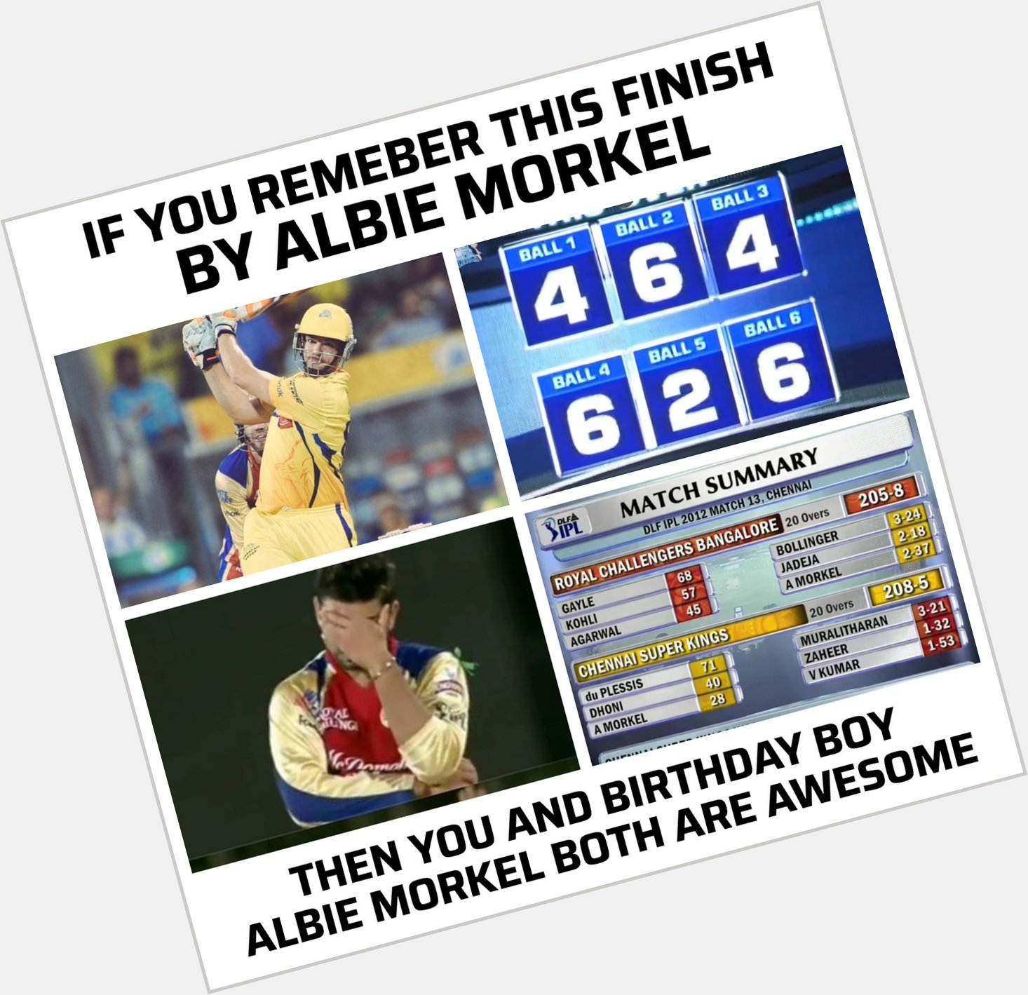 Happy birthday Albie Morkel !  