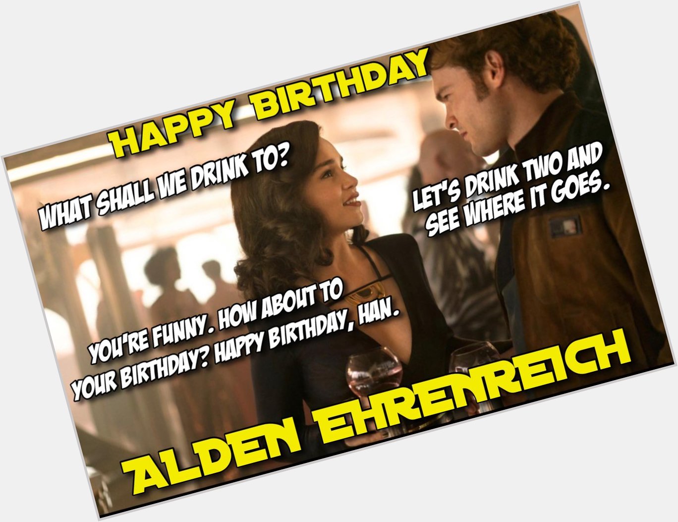 Happy to Alden Ehrenreich! What was your favorite moment from the movie? 